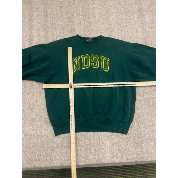 Vintage North Dakota State University Sweatshirt Mens XL Green 1990s - Picture 7 of 11